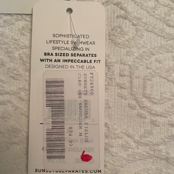 NWT Sunsets California one shoulder bikini top - Picture 3 of 3